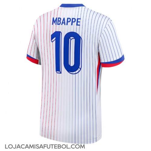 Camisa de Futebol França Kylian Mbappe #10 Equipamento Secundário Europeu 2024 Manga Curta